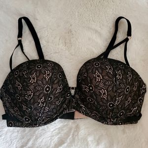 New Victoria's Secret Black Lace Convertible Bra Size 34D